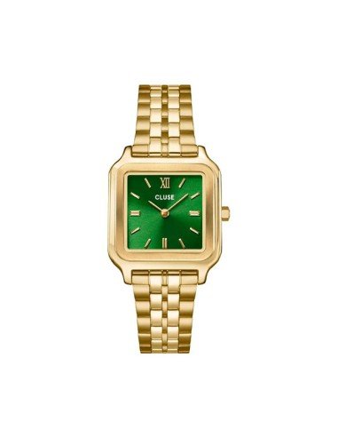 Reloj Cluse La Tetragone Mujer - Elegancia en Dorado y Verde