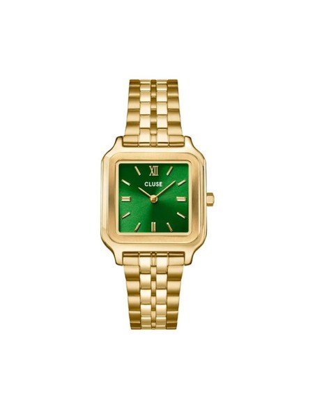 Montre femme Cluse La Tetragone - Elegance in Gold & Green