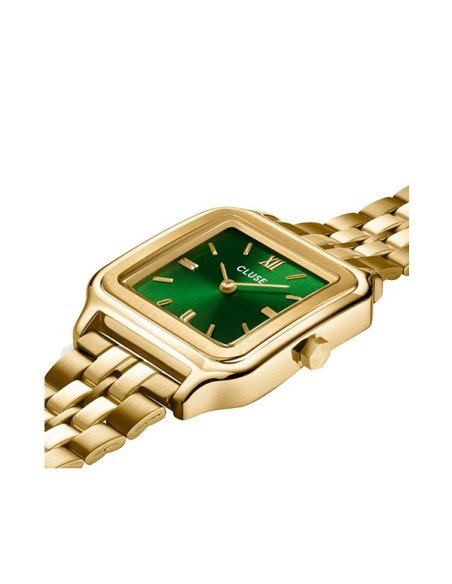 Montre femme Cluse La Tetragone - Elegance in Gold & Green
