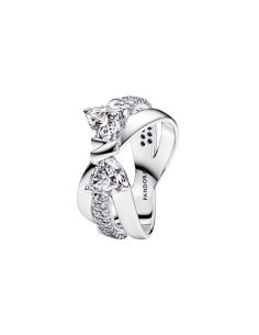 Pandora Ring Crossed Band Shiny Bow - Elégance et style pour toutes les occasions