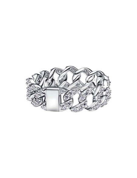Funkeln mit Stil: Pandora-Ring mit eleganter und raffinierter Pavé-Kubanerkette