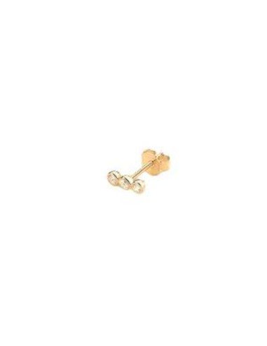 Agatha's Leina Mini-Piercing: Vergoldetes Silber mit weißen Zirkonen