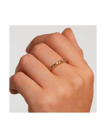 Anel arco-íris PDPAOLA - Elegância única e cores vibrantes