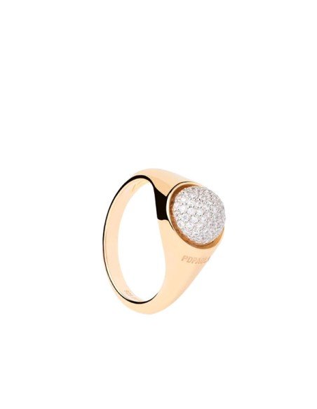PDPAOLA Bague lune pavée - Elégance et style uniques pour vos occasions spéciales