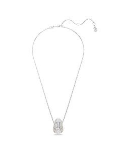 Swarovski Sublima Anhänger, rund, weiß, elegant, rhodiniert
