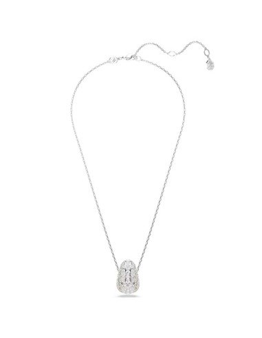 Swarovski Sublima pendant, round white, elegance, rhodium plated