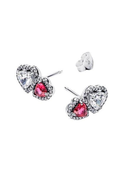 Pendientes botón Halo Corazones de Pandora - Elegancia y brillo únicos