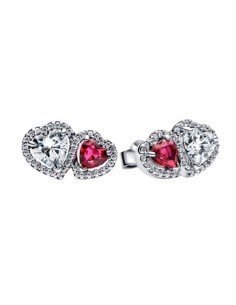 Pandora Herzen Halo Button Ohrringe - Einzigartige Eleganz und Glanz