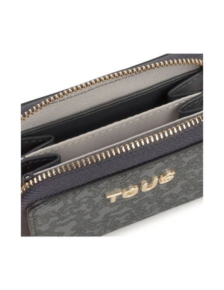 Tous Kaos Mini Lines wallet: Elegance in dark grey for your daily life