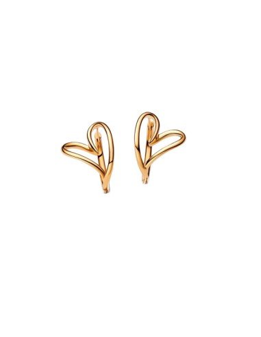 Orecchini a cuore Pandora Shine Organic: eleganza e splendore in oro 18 carati