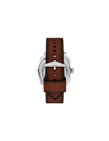 Fossil Machine Watch: Braunes Leder und grünes Zifferblatt, Eleganz und Funktionalität