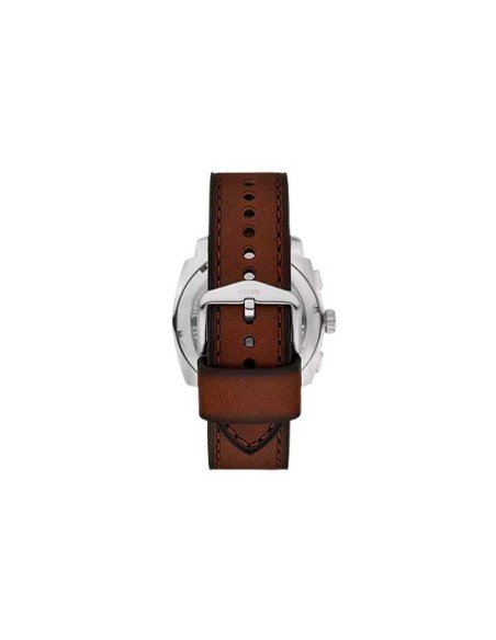 Fossil Machine Watch: Braunes Leder und grünes Zifferblatt, Eleganz und Funktionalität