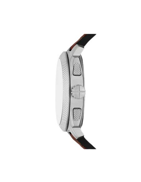 Fossil Machine Watch: Braunes Leder und grünes Zifferblatt, Eleganz und Funktionalität