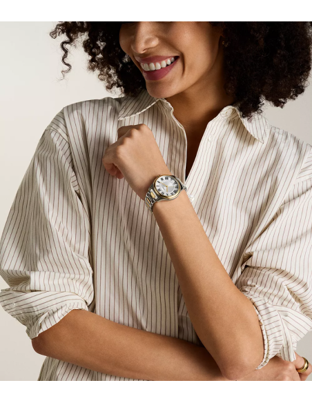 Fossil Gilmore zweifarbige Uhr mit römischen Ziffern, Raffinesse und dauerhaftem Stil