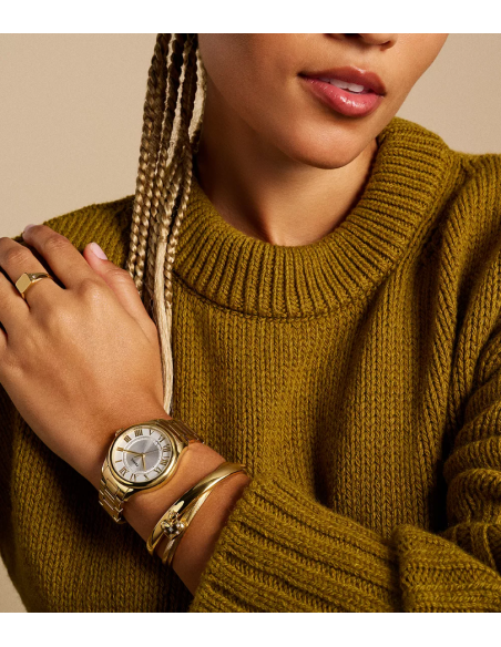 Montre Fossil Gilmore en acier inoxydable bicolore : élégance haut de gamme et durabilité