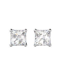Swarovski Attract stud earrings: crystalline elegance with rhodium plating.