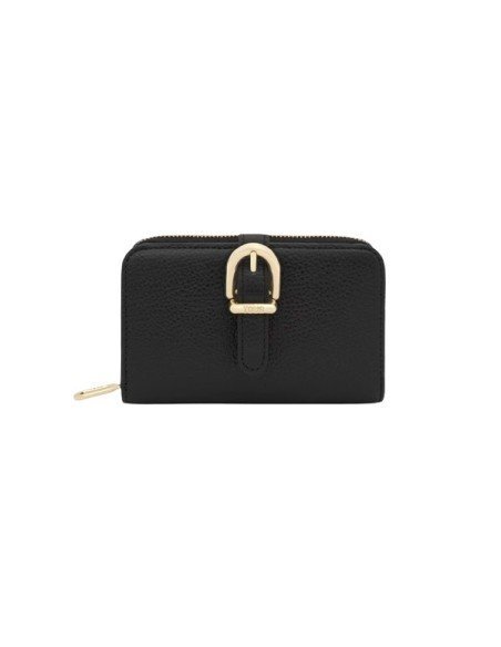 Billetera de piel negra Tous Buckles: elegancia y funcionalidad en cada detalle