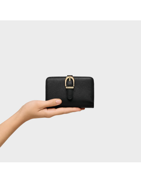 Schwarzes Leder Portemonnaie Tous Buckles: Eleganz und Funktionalität in jedem Detail
