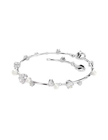 Pulsera Tennis Constella Swarovski: Elegancia celestial con perlas y cristales deslumbrantes