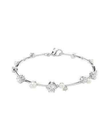 Bracelet de tennis Constella Swarovski : élégance céleste avec des perles et des cristaux éblouissants