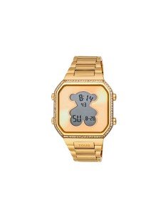 TOUS Digitaluhr mit vergoldetem IPG-Stahlarmband und...