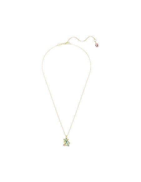 Pendentif en pierres Swarovski : luxe plaqué or multicolore pour un style sophistiqué