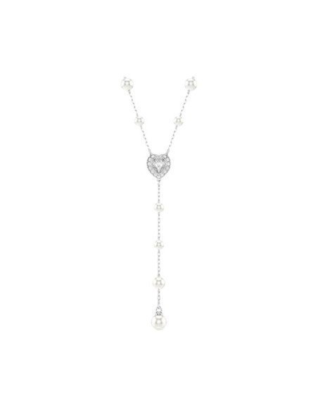 Collana Swarovski Ariana Grande: cuore bianco, lusso ed eleganza in placcatura rodio