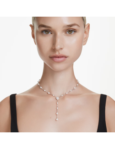 Swarovski Ariana Grande Halskette: weißes Herz, Luxus und Eleganz in rhodinierter Ausführung