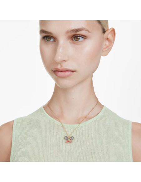 Pendente Idyllia Swarovski: eleganza multicolore in placcatura oro