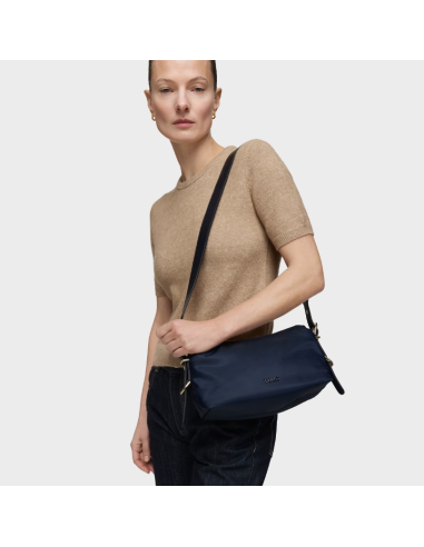 Tous Buckles Bolsa mensageiro azul-marinho macia: sustentabilidade e estilo quotidiano