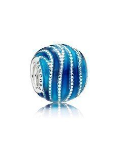 Charm Azul Água Esmalte Prata Pandora, as últimas ofertas em Pandora joalharia