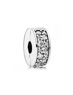 Pandora Clip Prata Pave Transparente, as últimas ofertas em Pandora joalharia