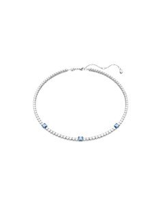 Swarovski Matrix Tennis Collana blu, placcata in rodio