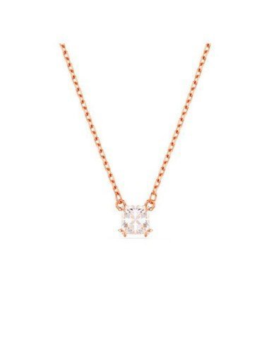 Pendentif Stilla Swarovski - Taille carrée en plaqué or rose - Cadeau élégant chez Samparfums.fr