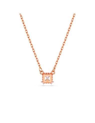 Pendentif Stilla Swarovski - Taille carrée en plaqué or rose - Cadeau élégant chez Samparfums.fr
