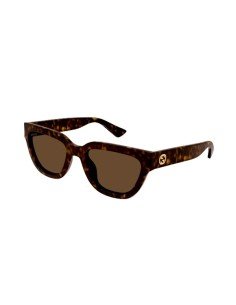 Occhiali da sole Gucci quadrati havana con lenti marroni: stile e lusso italiano esclusivo