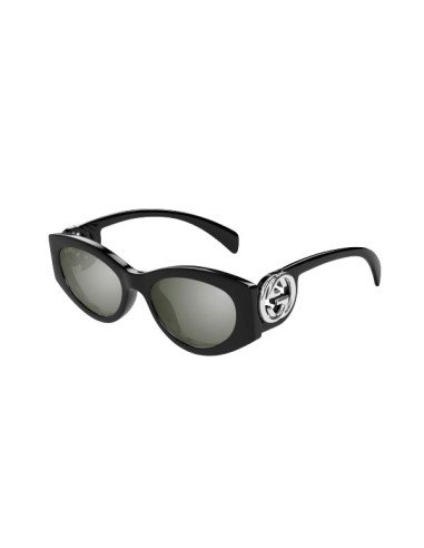 Óculos de sol Gucci para mulher rectangulares pretos e cinzentos, proteção UVA/UVB e estilo