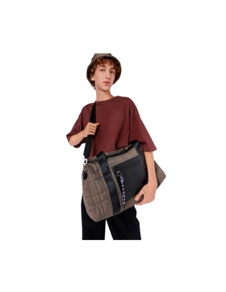 Tous Shopping große khakifarbene Tasche: moderner und nachhaltiger Stil für jeden Look