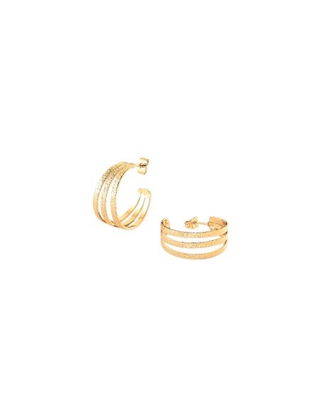 Boucles D'oreilles Clips Doré Ciselé AGATHA - Occasion Très Bon état