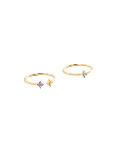 Anel em ouro multicolorido Agatha Paris Beloved: Elegância de primavera com zircónias 2
