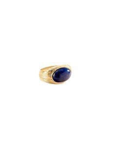 Agatha Paris Petra Blue Wide Ring - Prata de lei Elegância para Mulher