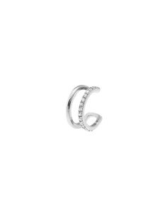 Piercing doble aro plateado de Agatha: elegancia y calidad en plata de ley