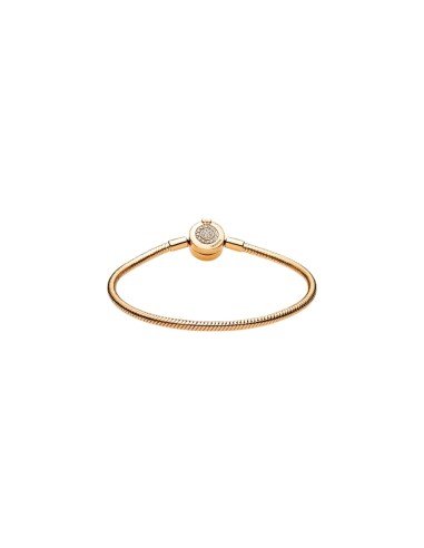 Pulsera de cadena de serpiente Pandora: elegancia en plata o oro con brillo personalizado
