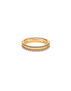 Pandora Shine Doppelring: moderne Raffinesse mit einzigartigem Finish und Zirkonia 2