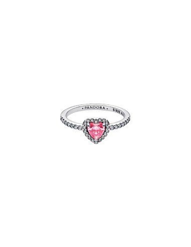 Pandora Raised Pink Heart Ring: Eleganz und Romantik mit einem umhüllenden Funkeln