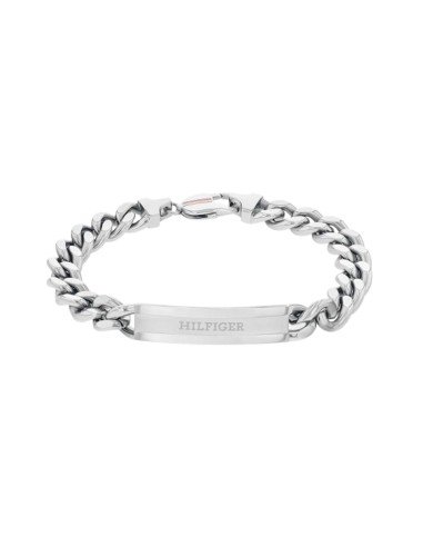 Tommy Hilfiger Edelstahlarmband mit Kette und Platte: Stil und Haltbarkeit für Männer