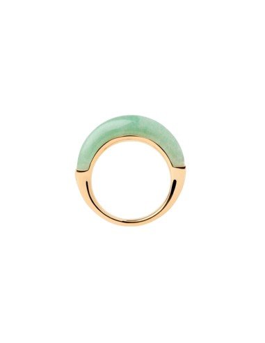 PDPAOLA Ring Aventurin Grün Nami aus 18k vergoldetem recyceltem Silber