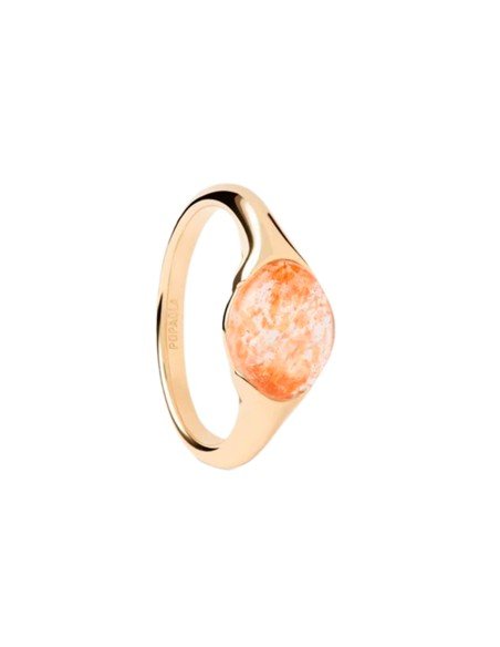 Anillo Piedra Solar Bay PDPAOLA: Elegancia en plata 925 y oro 18K con toque lujoso