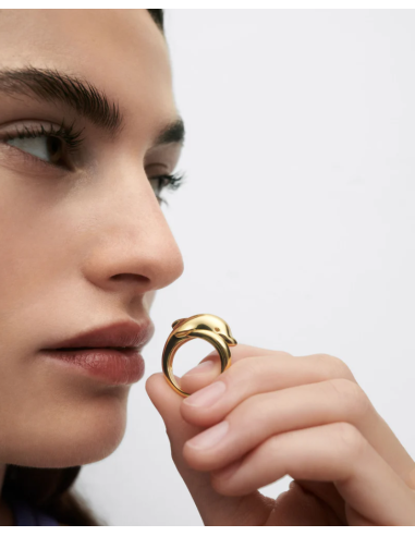 Anello PDPAOLA Dolphin: eleganza sostenibile in argento e pietre preziose