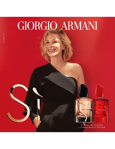Giorgio Armani Sì Passione Red Musk Perfume: fruity and floral explosion for bold women